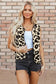 Vests Leopard Print Sherpa Vest Coat