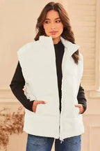 Vests Oversized Zipper Puffer Vest