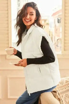 Vests Oversized Zipper Puffer Vest