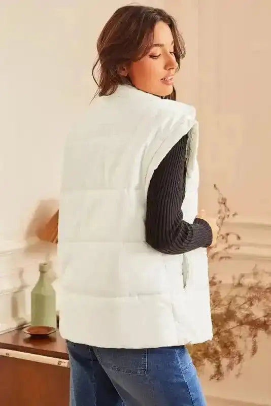 Vests Oversized Zipper Puffer Vest