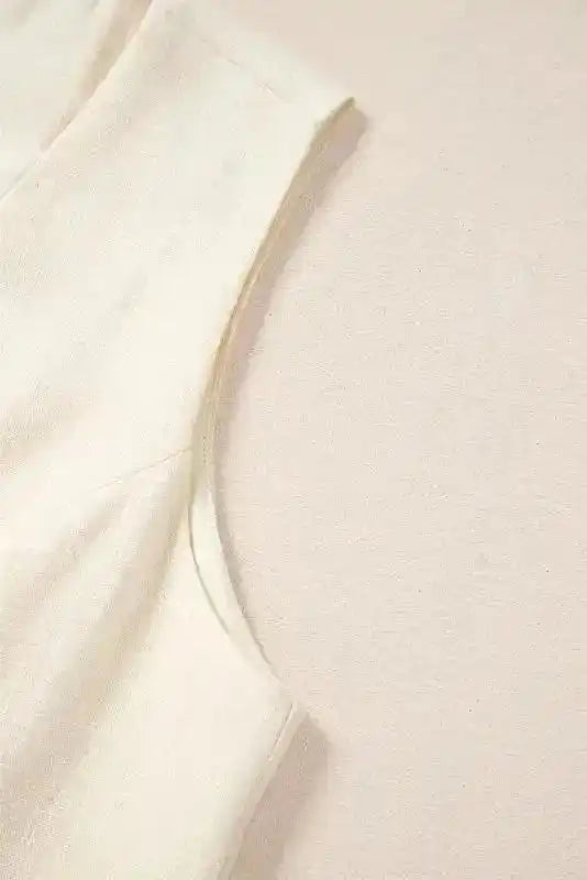 Vests Snowy Chic Linen Vest