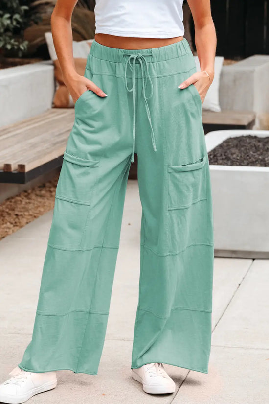 Fashionfitz wide leg cargo pants - women’s trendy style