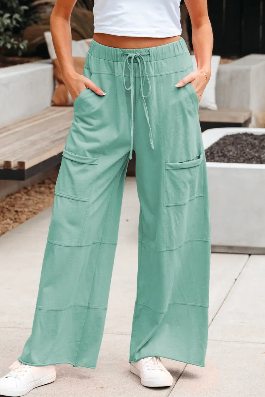 Fashionfitz wide leg cargo pants - women’s trendy style