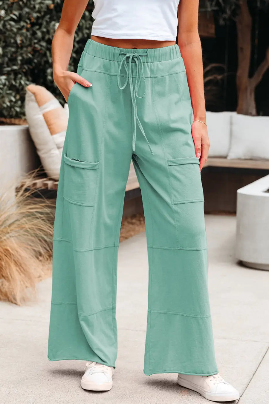 Fashionfitz wide leg cargo pants - women’s trendy style