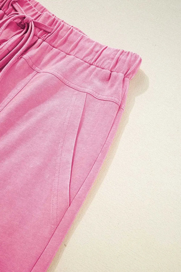 Wide leg cotton cargo pants back view — Fashionfitz UK