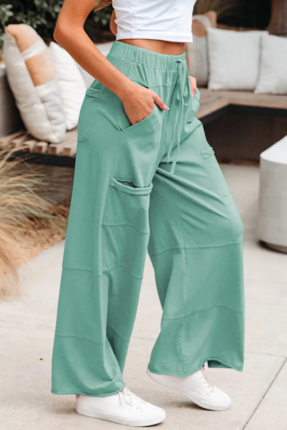 Fashionfitz wide leg cargo pants - women’s trendy style