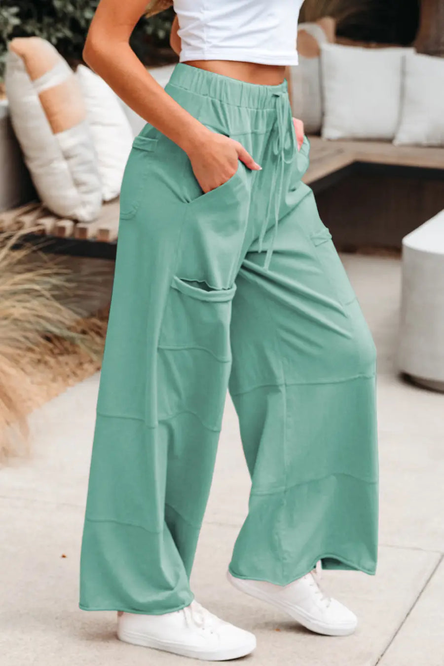 Fashionfitz wide leg cargo pants - women’s trendy style