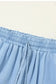 Wide Leg Jeans Azure Breeze Drawstring Denim Pants