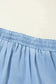 Wide Leg Jeans Azure Breeze Drawstring Denim Pants