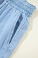 Wide Leg Jeans Azure Breeze Drawstring Denim Pants