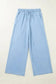 Wide Leg Jeans Azure Breeze Drawstring Denim Pants