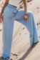 Wide Leg Jeans Azure Breeze Drawstring Denim Pants