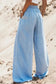 Wide Leg Jeans Azure Breeze Drawstring Denim Pants
