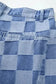 Wide Leg Jeans Checkered Denim Wide-Leg Jeans - Trendy and Comfortable