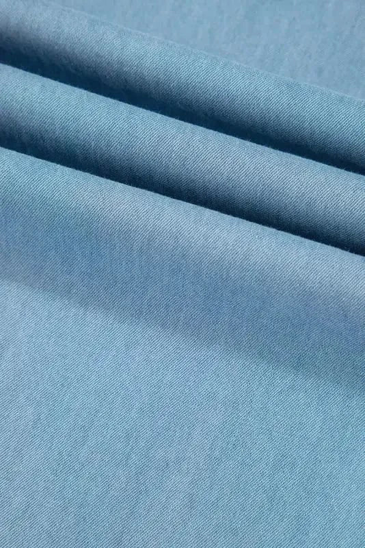 Wide Leg Jeans Ocean Whisper Ruffle Jeans