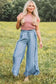 Wide Leg Jeans Ocean Whisper Ruffle Jeans