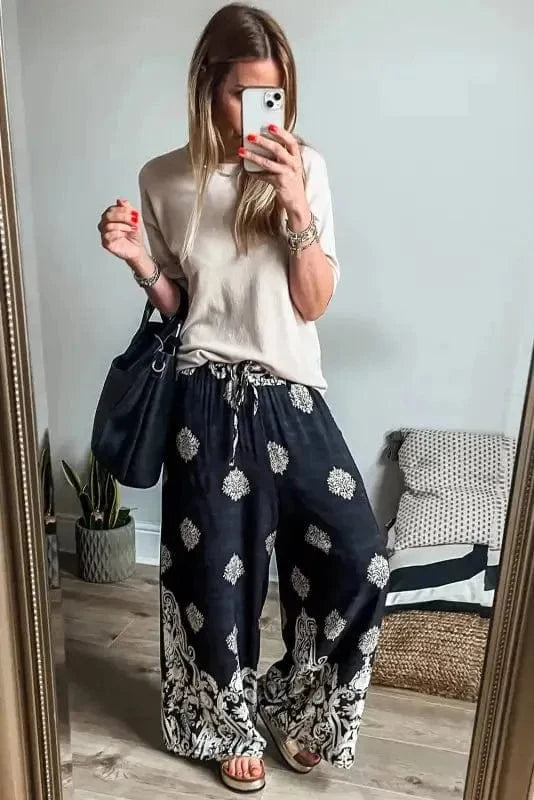 Wide Leg Pants Boho Charm Palazzo Pants