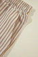 Wide Leg Pants Safari Chic: Khaki Stripe Drawstring Trousers