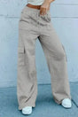 Yoga Pants Light Grey / S / 50%Polyester+45%Viscose+5%Elastane BreezyBound Wide-Leg Fitness Pants