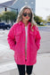 Faux suede sherpa shacket - button-up dark pink - jackets