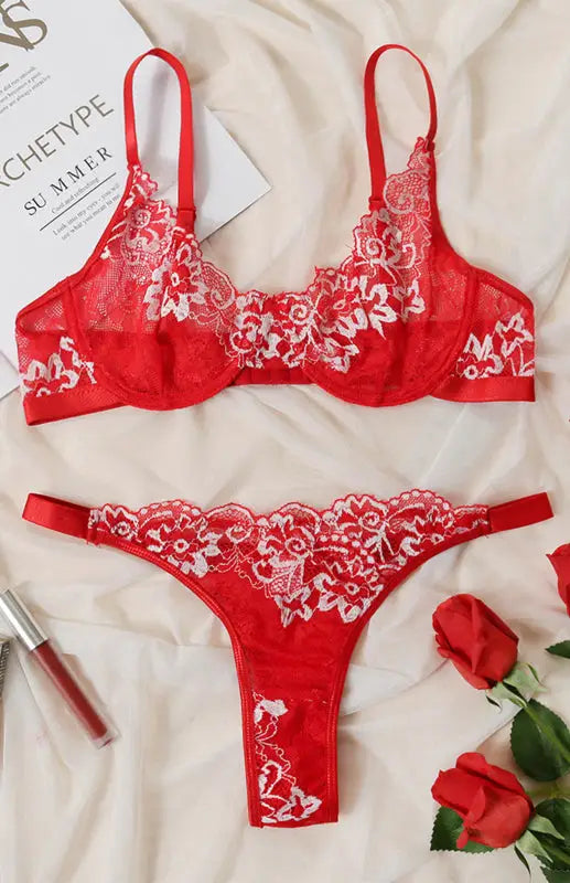 Your favorite ex - lace lingerie set - sets