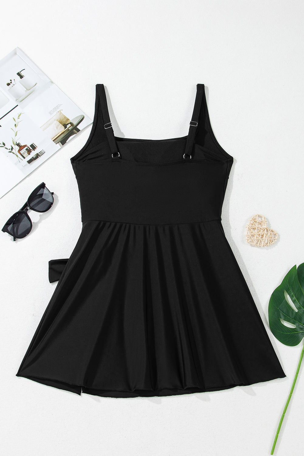 Sleek Side-Tied Swim Dress