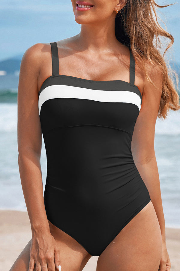 Color Block One Piece Swimsuit Women UK