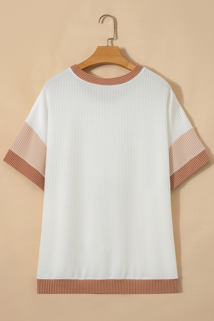 Bowknot Applique Plus Size Ribbed Top Women UK