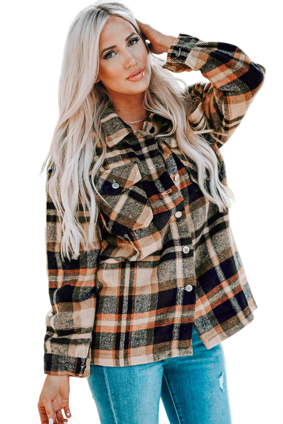 Oversized Plaid Shacket Women UK