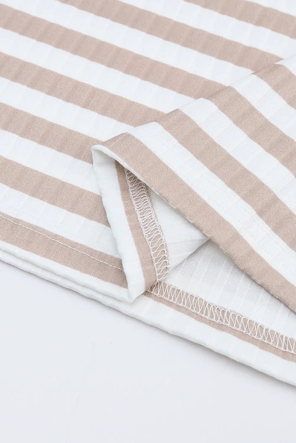 Striped textured knit long sleeve tee clothing tops
