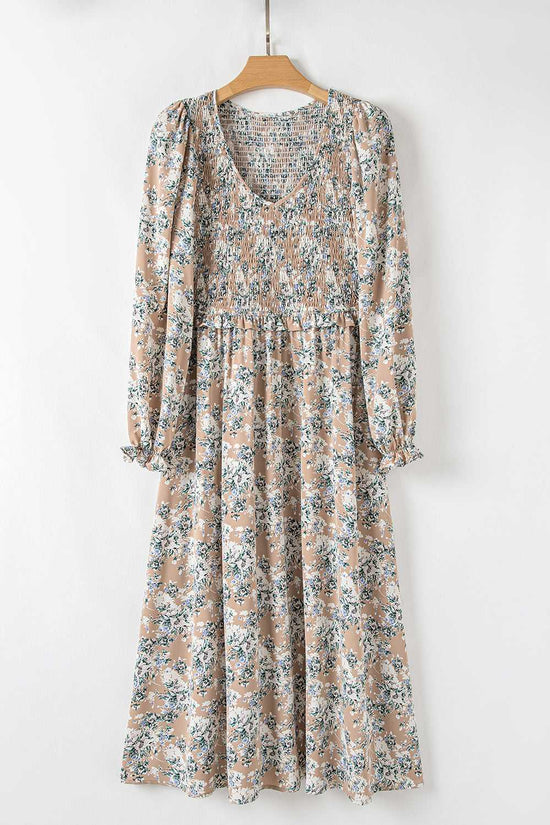 Maple Grove Floral Maxi Dress - Smocked Puff Sleeve