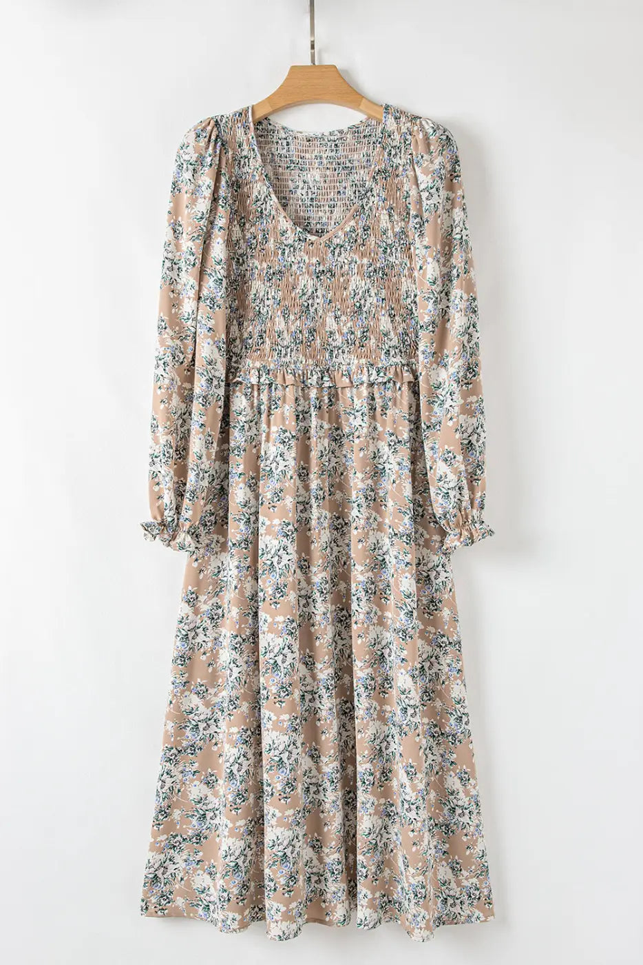 Maple grove floral maxi dress smocked puff sleeve | boho style