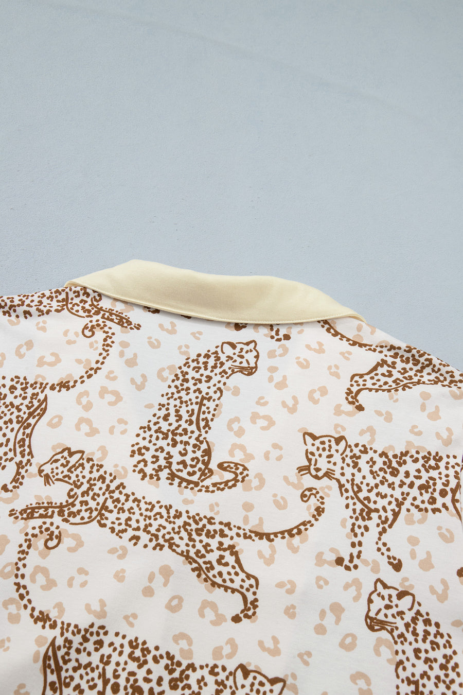 Leopard Print Colorblock Long Sleeve Lounge Set Women UK