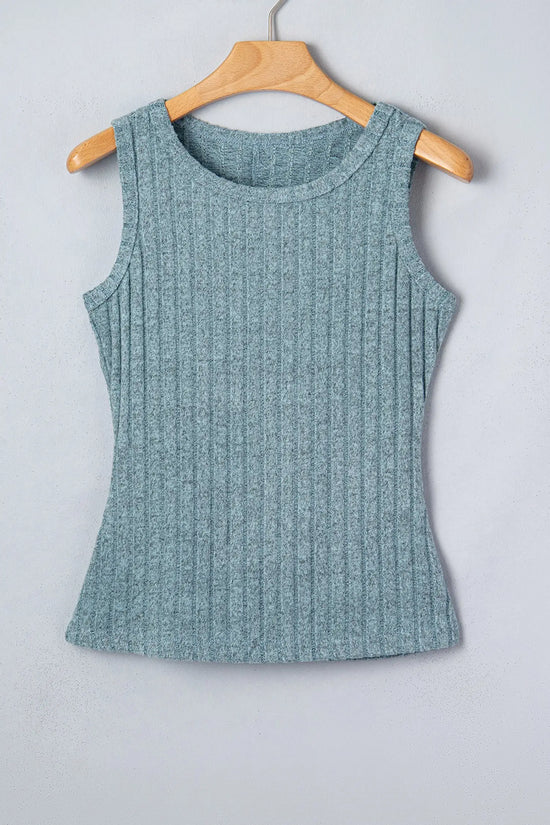 Slim ribbed mineral wash tank top tops