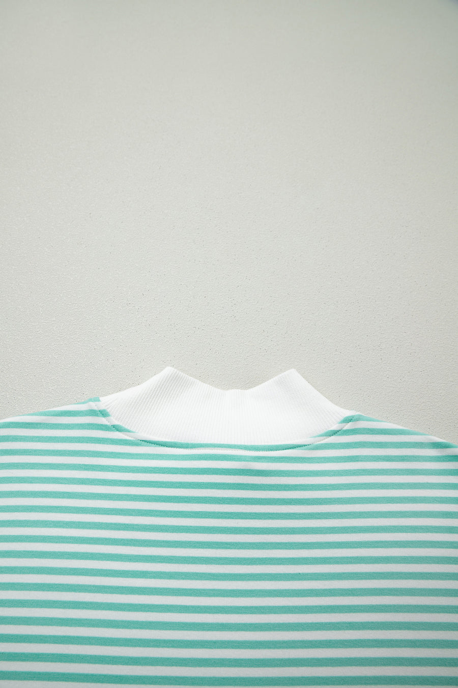 Stripe Oversize Mock Neck Sweatshirt & Shorts Co-Ord Set