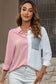 Dusty Pink Color-Block Shirt
