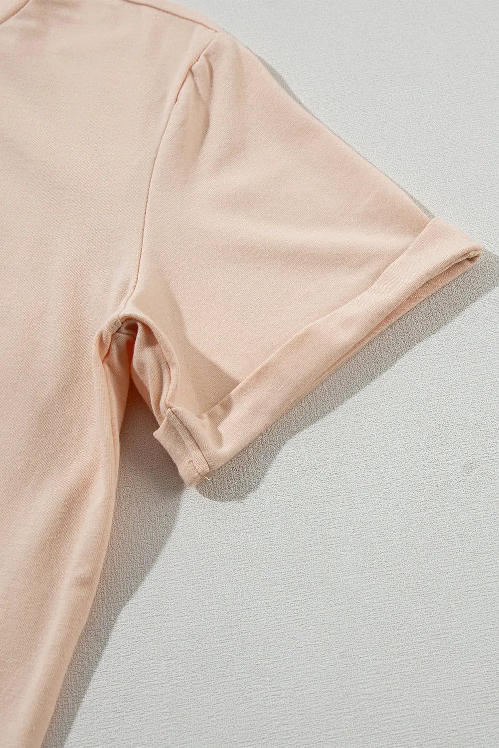 Casual Plain Crew Neck Tee