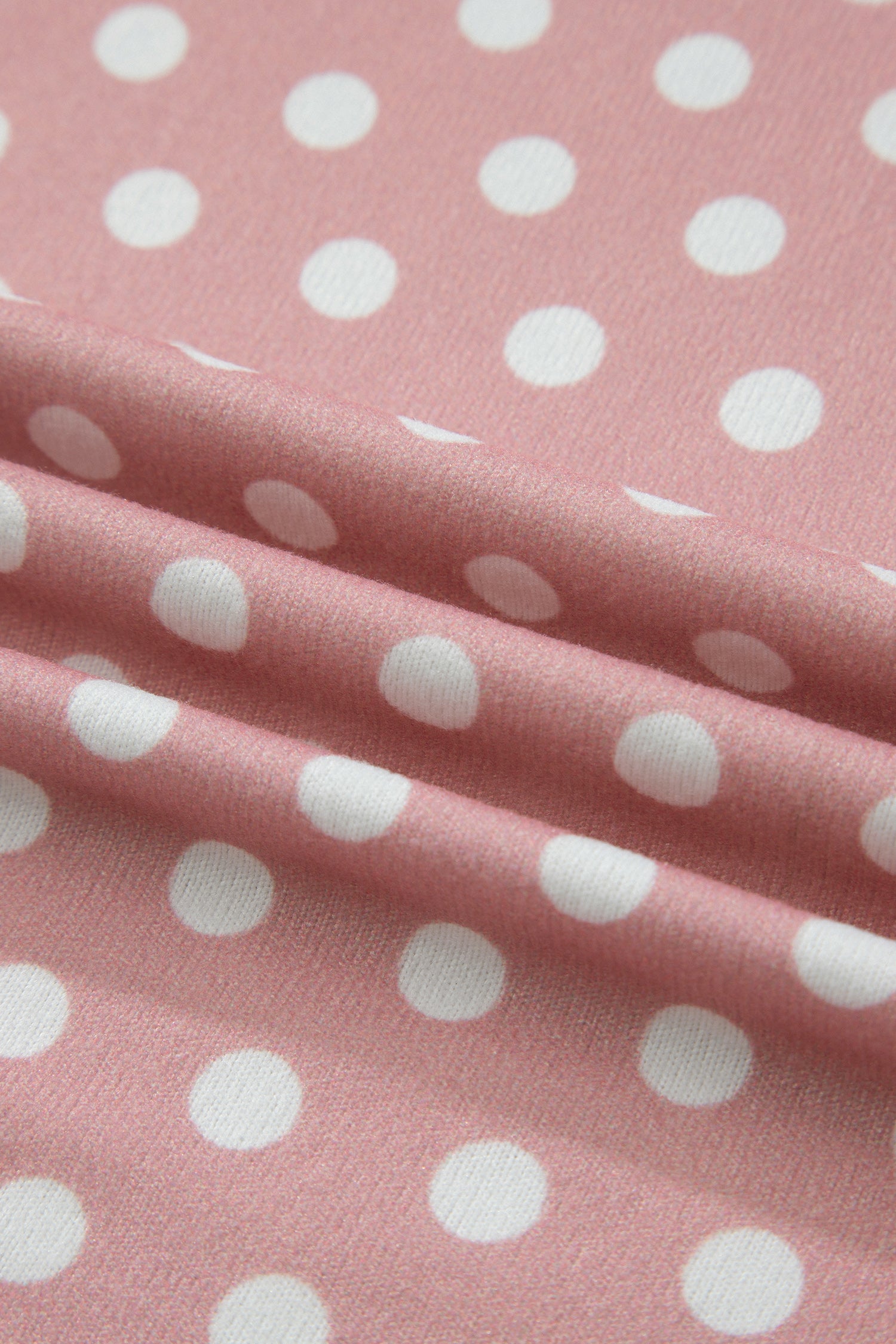 Polka Dot Print Round Neck Short Sleeve Top & Shorts Co-Ord Set