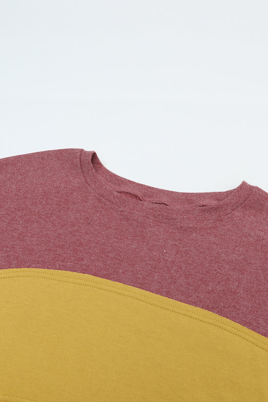 Green Colorblock Bishop Sleeve Top - Striped Casual Chic