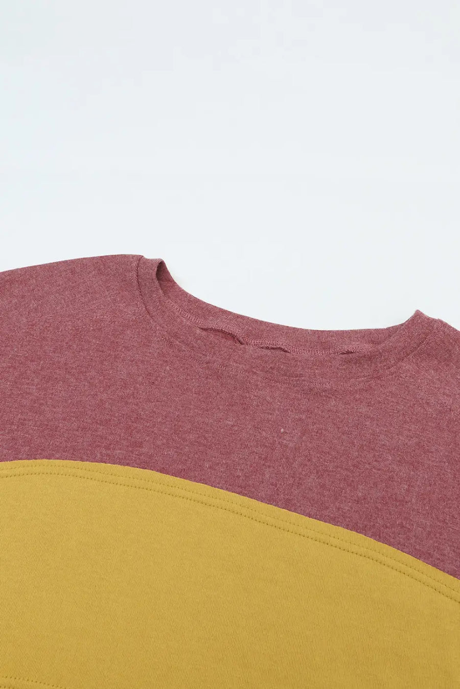 Green colorblock bishop sleeve top - striped casual chic