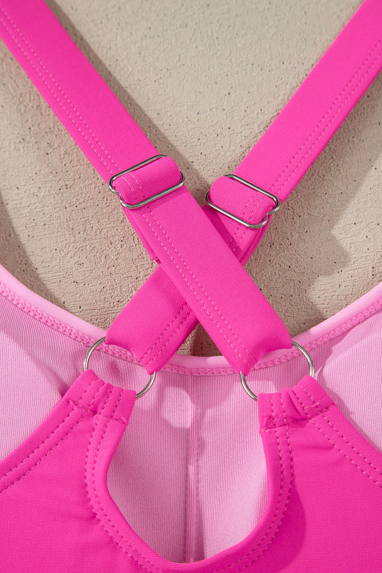 Swim Dress With Shorts | Pink One Piece Swimsuit Built In