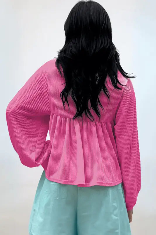 Elegant feminine silhouette corded blouse | chic & timeless