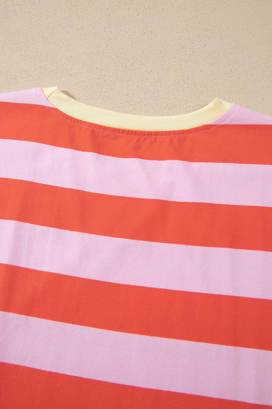 Stripe Cuffed Short Sleeve Pocketed Maxi Dress