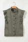 Green Bay Ruffled Denim Vest