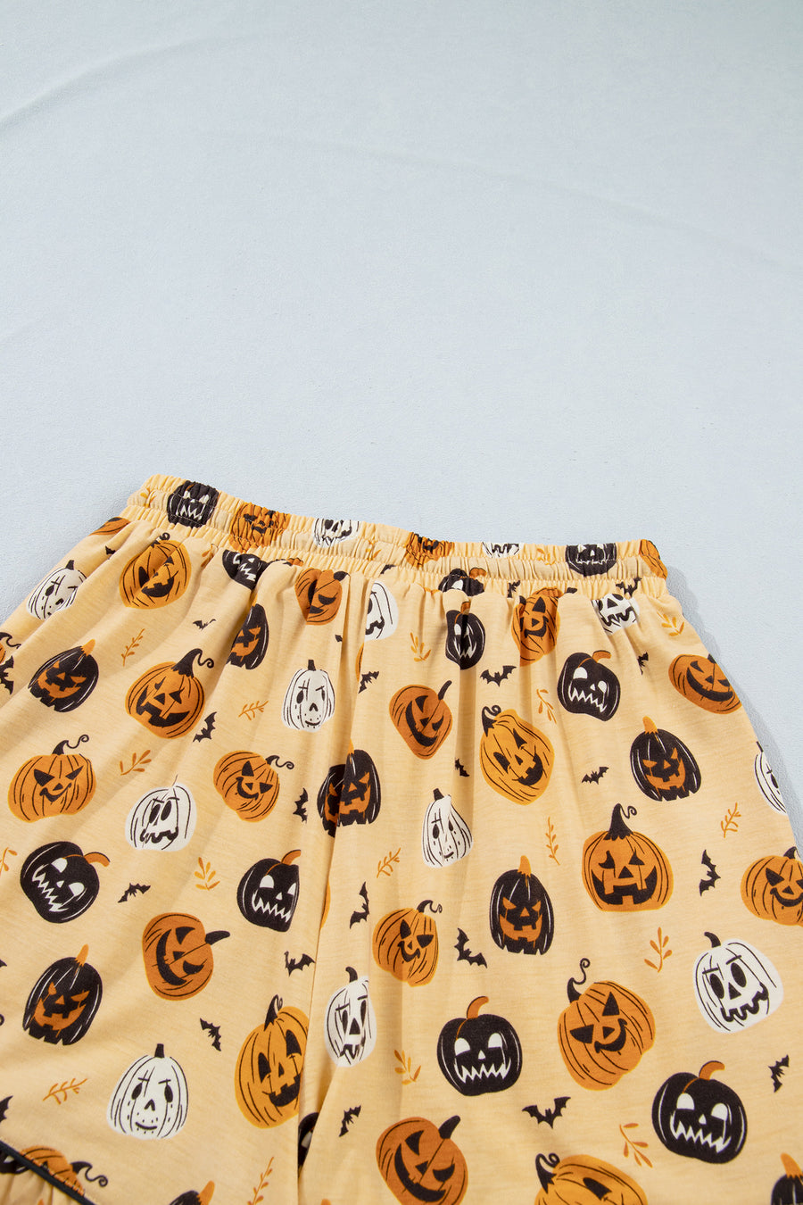 Pumpkin Face Ruffle Long Sleeve Lounge Set Women UK