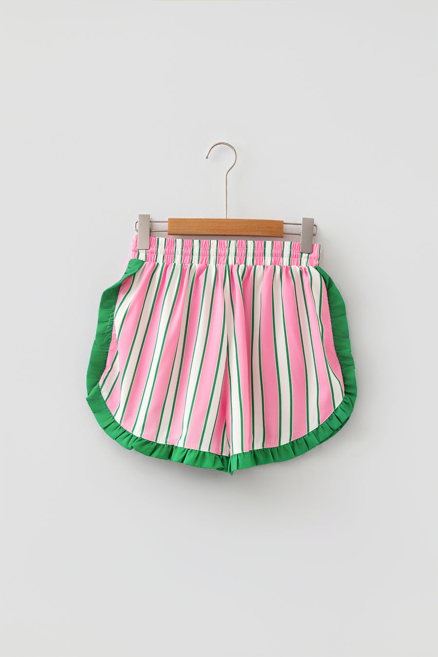 Polka Dot Ruffle Trim Contrast Shorts Women UK