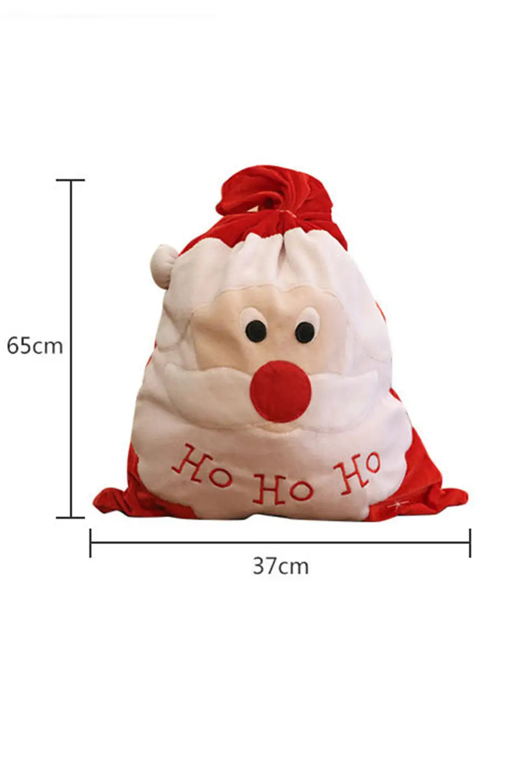 Fiery red ho santa claus christmas gift bag - one size / 100% polyester - gifts