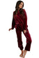Fiery Red Solid Velvet Two Piece Lounge Set - Fashionfitz