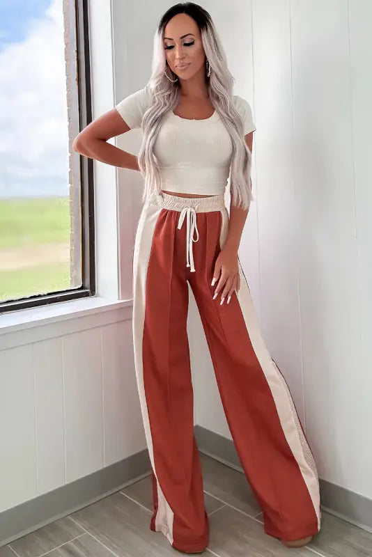 Flamingo fiesta wide-leg pants | vibrant & comfy high-waist design