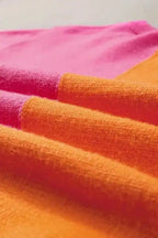 Flamingo Sweater Top - Color Block Knit Cap Sleeve - Fashionfitz